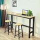 高脚桌靠墙吧台桌家用阳台窄桌子简约休闲奶茶店靠窗长条桌椅组合