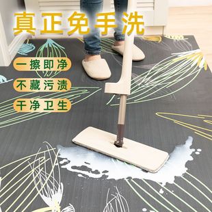 免洗地垫可擦洗pvc防滑防油家用皮革厨房专用地毯耐脏可裁剪门垫