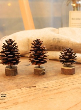 【美物】圣诞节装饰松果松塔摆件创意手工圣诞礼物玩偶桌面摆件