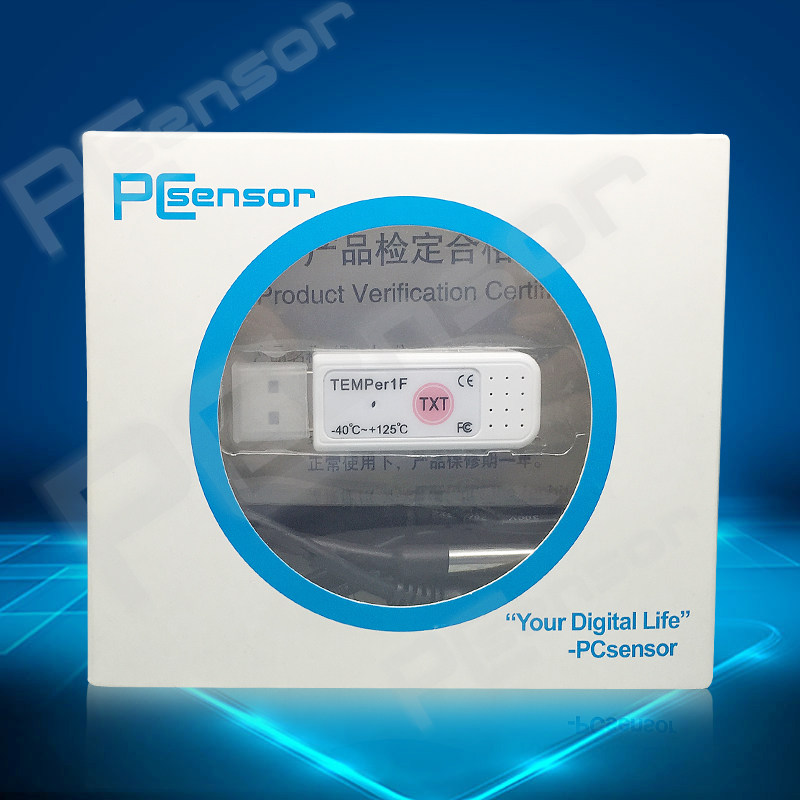 USB温度计 带探头传感器 温度测量仪 环境监测 实验室TEMPer1F