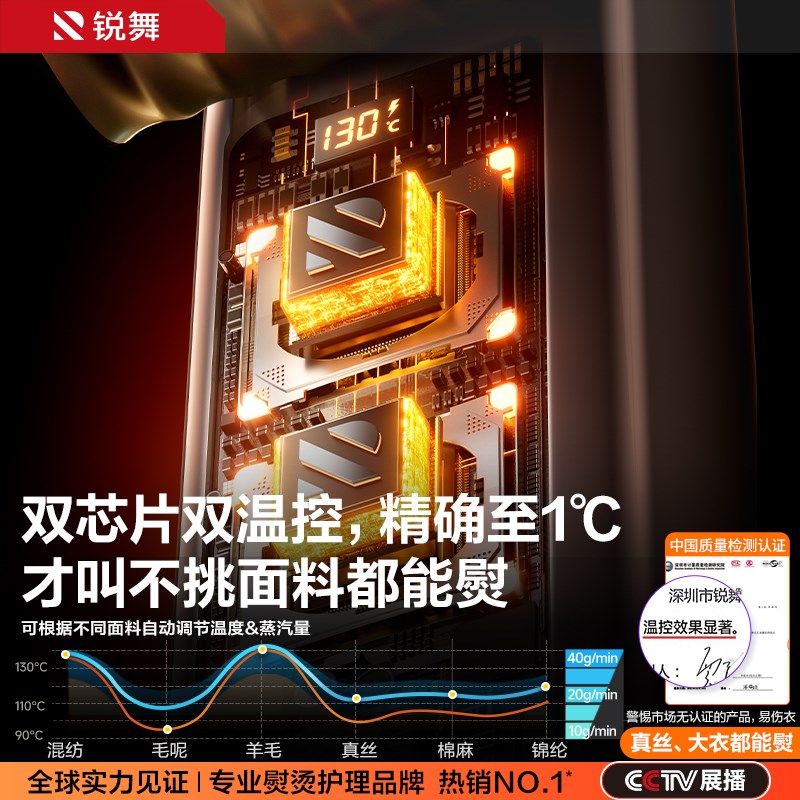 锐舞手持挂烫机2026新款熨烫机家用小型蒸汽电熨斗衣服便携式神器
