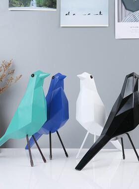 北欧伊姆斯小鸟装饰品摆件创意家居客厅电视柜酒柜书房样板房摆设