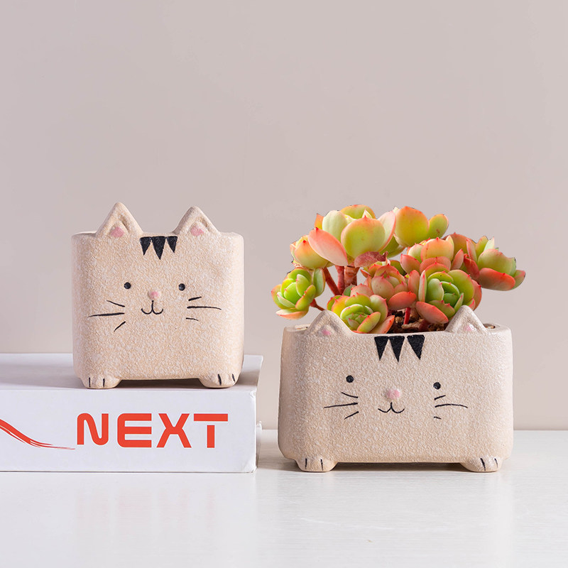 简约多肉植物花盆陶瓷办公室宿舍桌面仙人掌花卉盆栽百搭装饰摆件,鲜花速递/花卉仿真/绿植园艺,花盆,淘宝优惠券,粉丝福利购,淘宝优惠卷