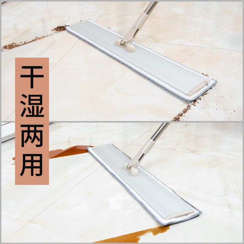 免手洗大号60cm铝板平板拖把家用懒人木地板大拖布尘推一拖净平拖