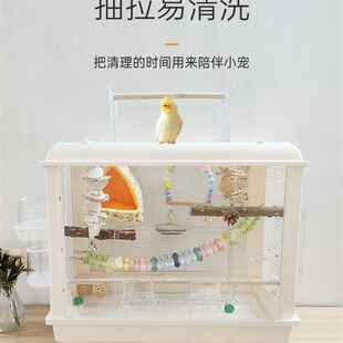 特大号宠物鸟笼鹦鹉笼生态透明亚克力牡丹玄凤虎皮专用家用笼子新