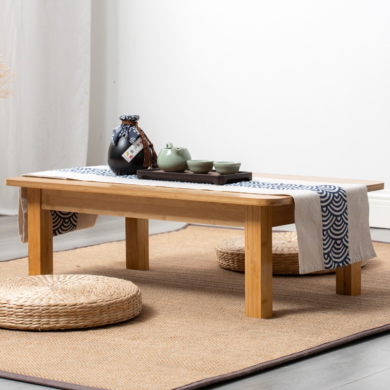 楠竹飘窗小茶几榻榻米日式矮桌子卧室茶桌坐地小桌子实木简约炕桌