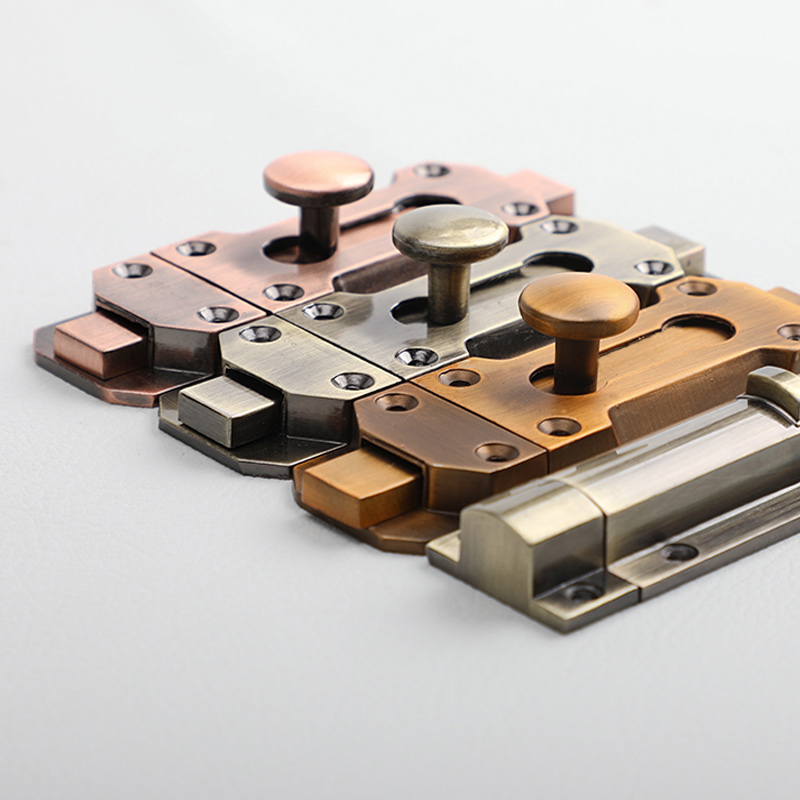 明装插销青古铜仿古插销金色插销锁欧式窗户复古门拴门扣插销