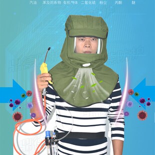 新品DDE供气式全面罩 防毒 防尘 喷漆 打沙面具 供气式头罩 包邮