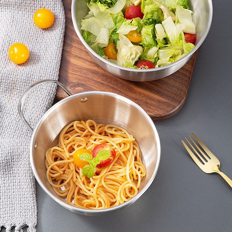 韩式不锈钢盆带把手拌菜盆汤碗可电磁炉家用厨房拌凉菜专用料理盆,餐饮具,盆,淘宝优惠券,粉丝福利购,淘宝优惠卷