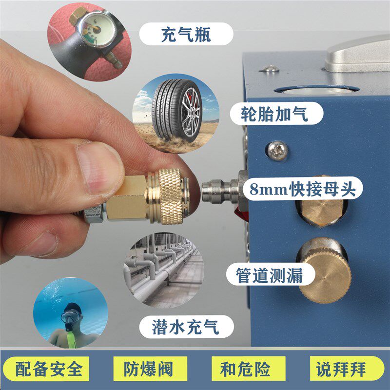 猎豹12V车载高压打气泵40mpa电动打气筒高压充气泵打气泵30mpa