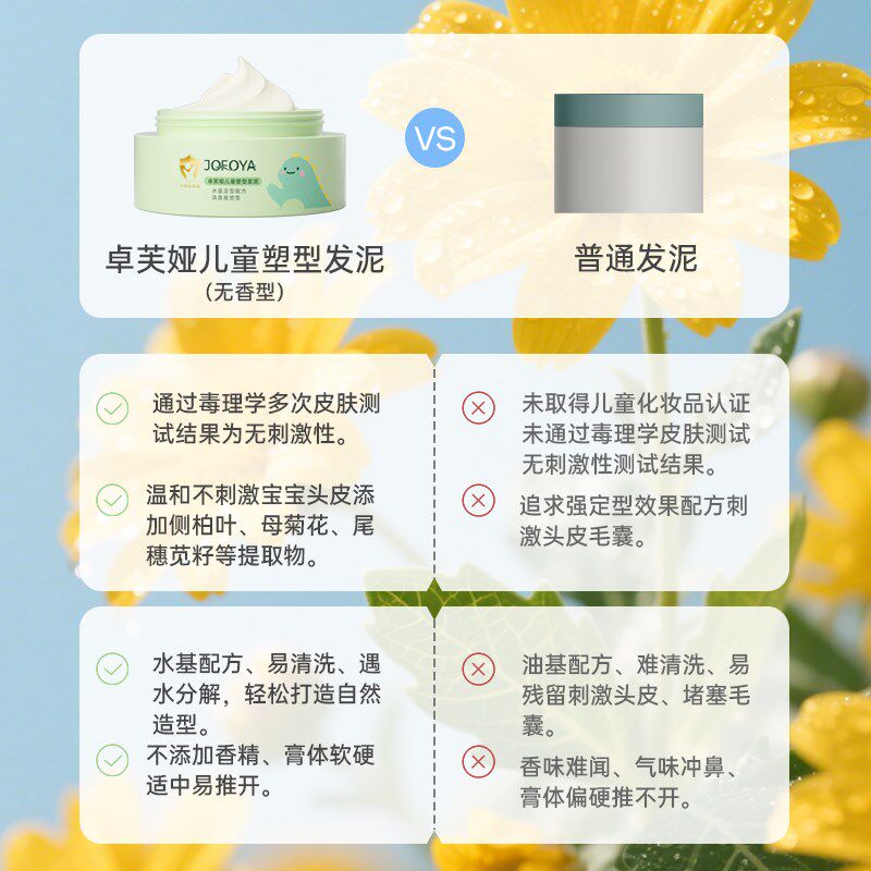 儿童专用发蜡无香保湿定型持久无味舞台演出哑光发泥喷雾发胶啫喱