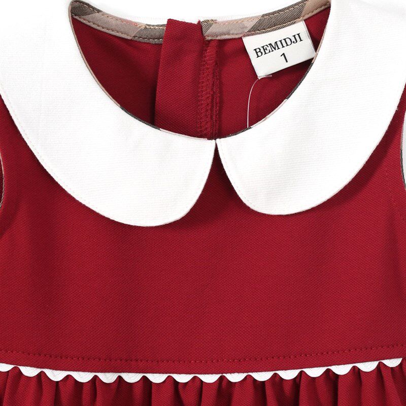 女宝宝公主裙夏天洋气可爱礼服小童蓝色纯棉女童连衣裙儿童装裙子