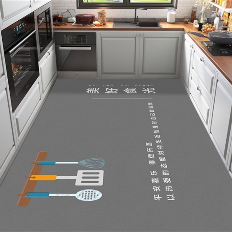厨房专用防油防滑地垫PVC一抹净可擦免洗防水脚垫大面积满铺耐脏