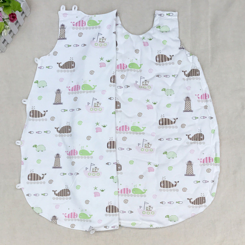 儿童背心纯棉花睡袋婴儿纯棉宝宝防踢被男女童秋冬加厚空调房睡袋