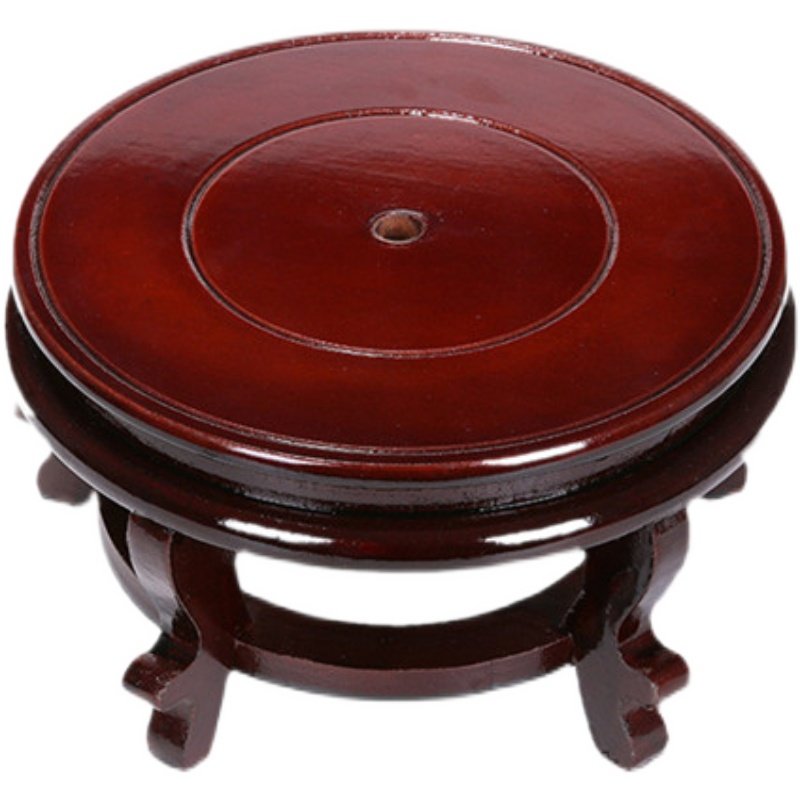 承重放鱼缸绿植酒罐仿实木固定落地大花瓶酒坛底座支架花架托架子