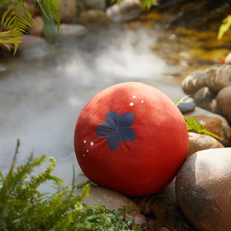 山楂圆抱枕  茶室腰靠坐垫红色家用民宿礼物新年水晶超柔入云屋