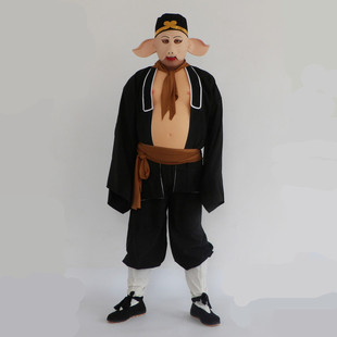猪八戒套装 衣服道具耙子头套面具肚皮成人全套西游记舞台演出 服装