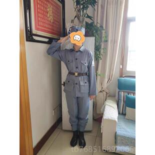 高档六儿童红军演出八路服期军衣服新四军成人一红军时服装合唱表