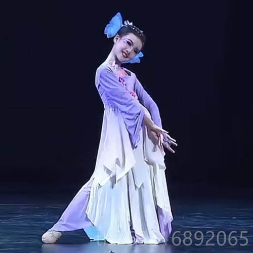 高档儿蝶香王蝴诗意舞蹈同款蝶仙子飘逸女古典舞服彩童蝶夏舞演出