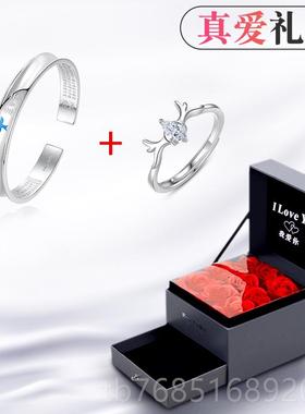 高档银幸运9999纯银镯手镯女士年轻款足银子情侣饰生日礼物送女朋