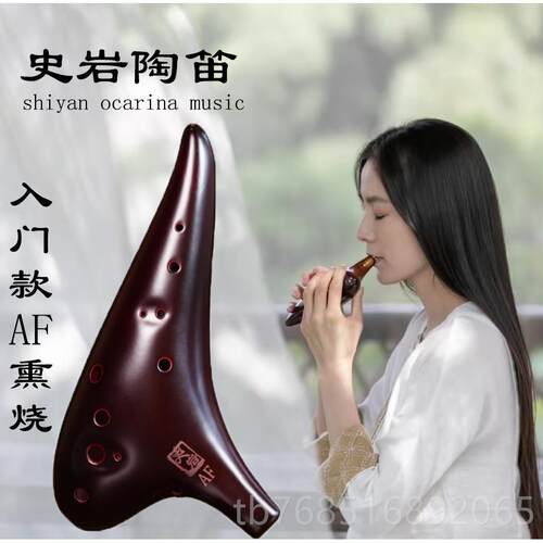 高档史入岩笛入门款12陶孔CA陶笛初学门款