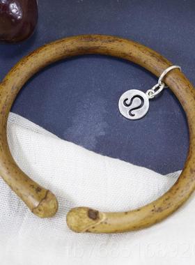 高档天藤记藤95纯银鸡血手镯 孤品西藏男女节款有无节2情侣款木藤