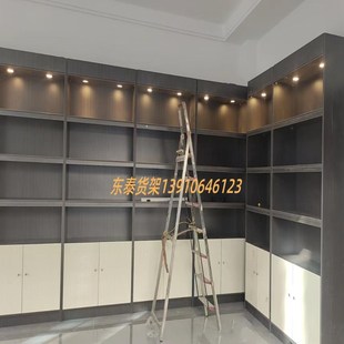 实木烟酒展示柜带灯茶叶背柜靠墙红酒白酒柜便利店礼品商用特产柜