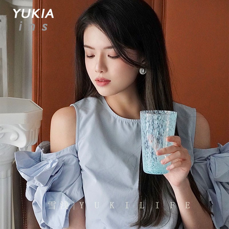 雪浅中古店 YUKI自用杯 歆风杯子啤酒杯水杯洋酒杯日式津轻硝子风