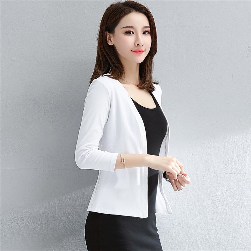 白色针织开衫外搭薄款披肩外套配裙子黑色空调衫小众百搭上衣女夏