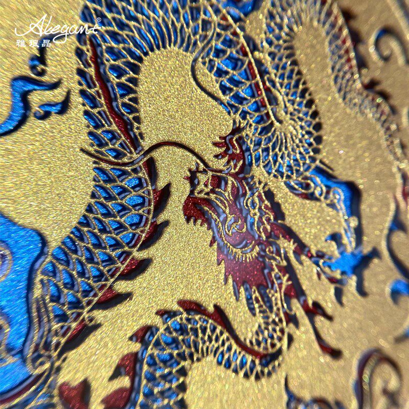 送领导中国特色龙盘送老外客户创意工艺品总经理公司开业纪念礼物