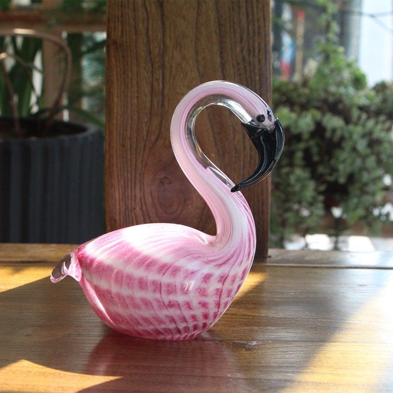 琉璃火烈鸟小摆件玻璃手工艺品书桌客厅装饰品生日礼物创意小清新,家居饰品,装饰摆件,淘宝优惠券,粉丝福利购,淘宝优惠卷