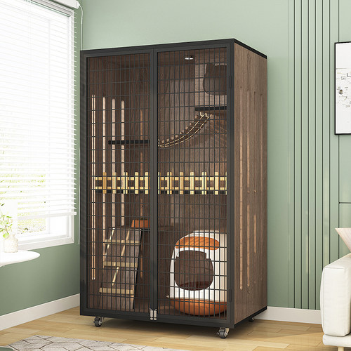 家用猫别墅可放自动猫砂盆猫窝猫笼子猫窝超大猫咪房子双三层猫柜