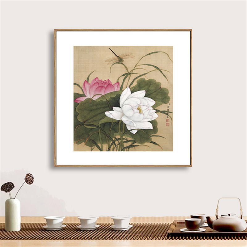 宣纸印刷微喷打印国画仿古复制字画余稚工笔花鸟小品新中式装饰画
