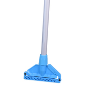 白云蜡拖杆带蓝夹子加厚拖把杆铝合金拖把棍高级纯棉拖把夹紧式 头