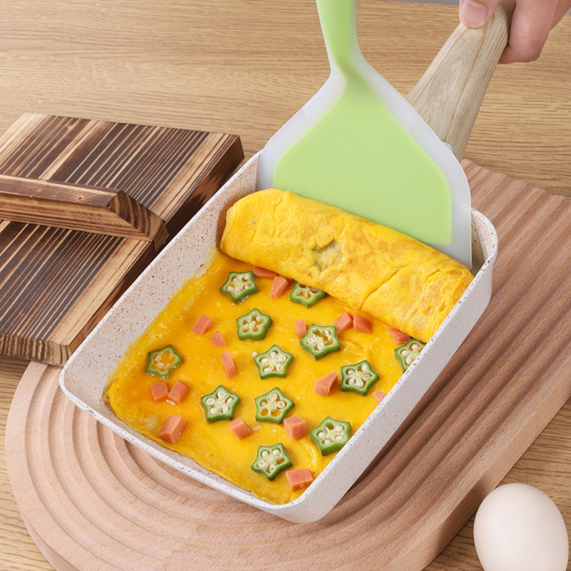 日式玉子烧锅不粘锅煎蛋早餐方形平底小煎锅麦饭石厚蛋烧锅带锅盖