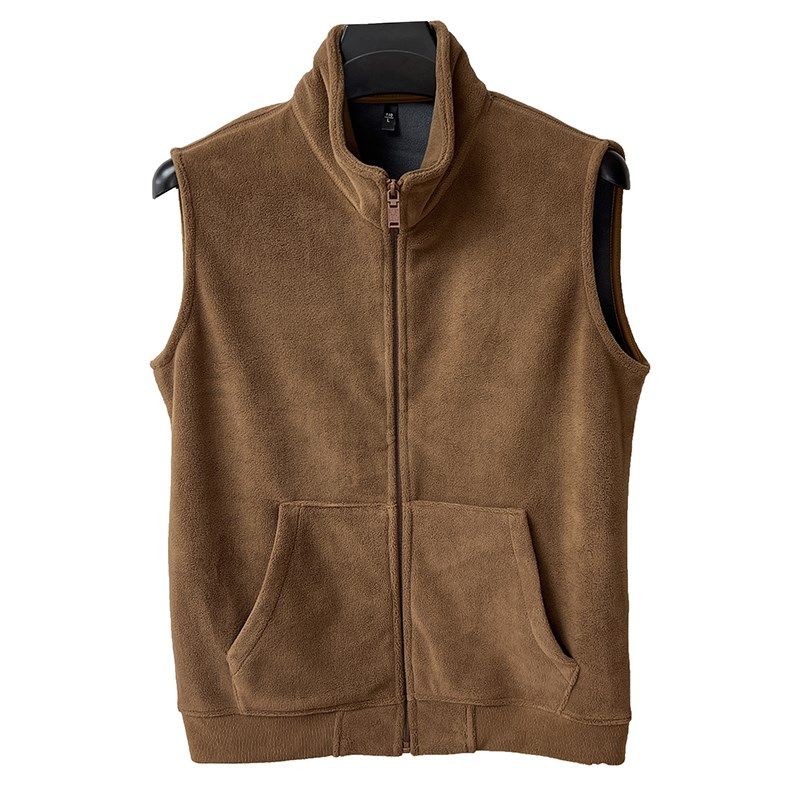 摇粒绒开衫马甲男秋冬季加绒加厚立领无袖卫衣男装抓衣绒背心外套,男装,常规马甲,淘宝优惠券,粉丝福利购,淘宝优惠卷