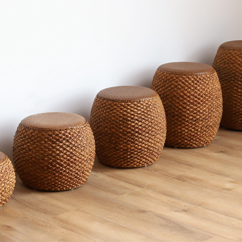 家用小凳子藤编换鞋凳实木榻榻米茶几坐凳客厅网红沙发搁脚凳矮凳,住宅家具,矮凳,淘宝优惠券,粉丝福利购,淘宝优惠卷