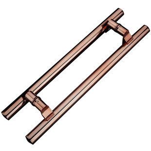 玻璃门拉手 有框玻璃门拉手大门把手不锈钢拉手扶手玫瑰金大拉手