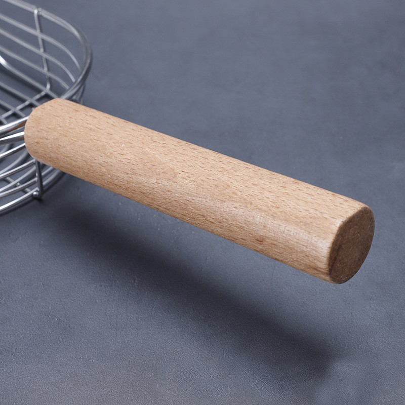 304不锈钢猫砂铲大号漏铲筛铲大孔7mm猫便铲子木柄沙铲铲屎神器