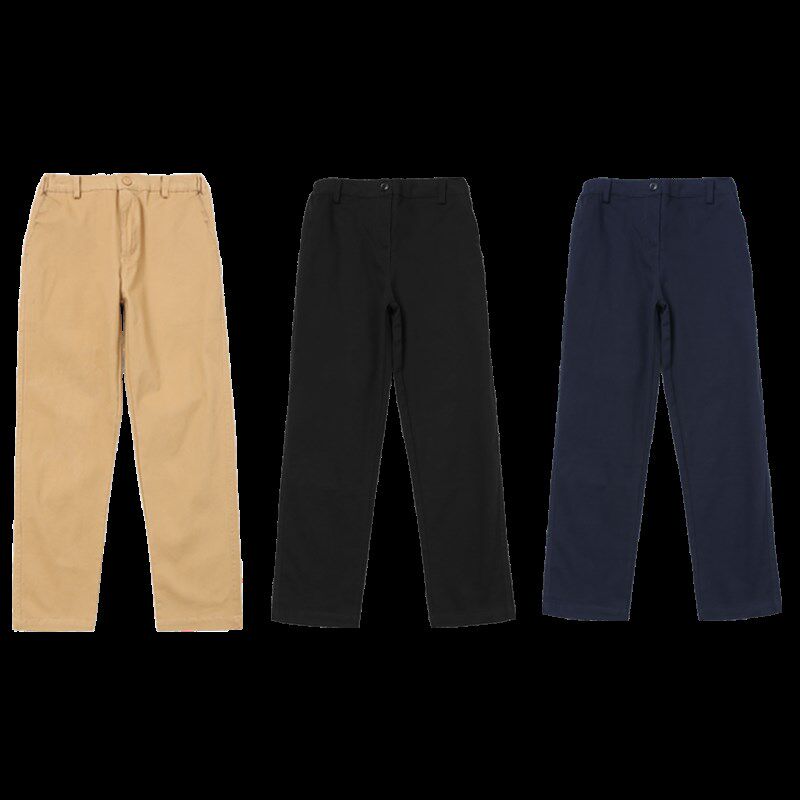 中小学生校服裤子卡其色儿童校裤藏蓝男童休闲西装长裤黑色校服裤