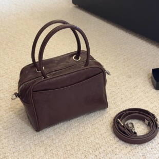 2025新款极简风吐司包手提单肩斜挎女包复古波士顿