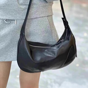 褶皱云朵饺子包腋下包小众设计慵懒风单肩斜挎包软皮小包