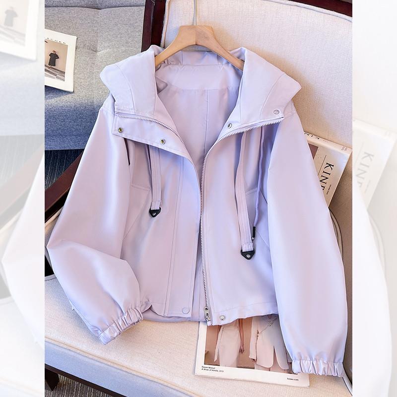 正品高货紫色冲锋衣外套女