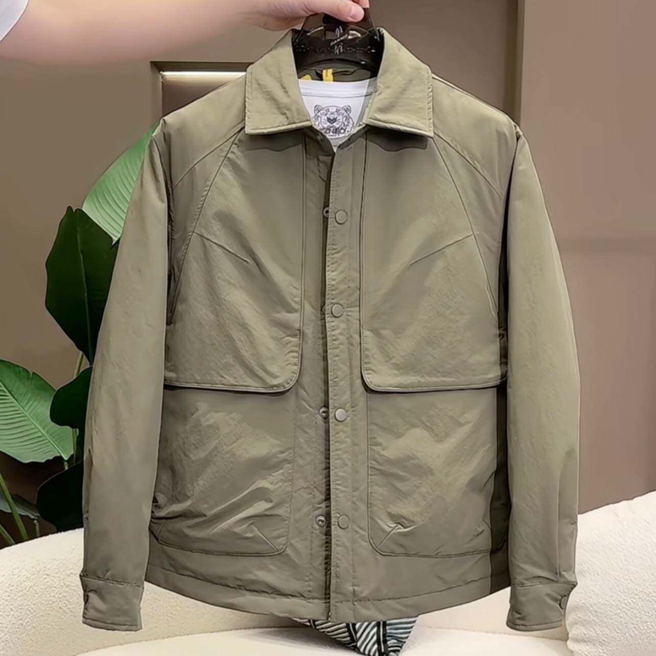 速发高货老钱风翻领轻薄羽绒服男韩版宽松休闲保暖外套2026冬季新