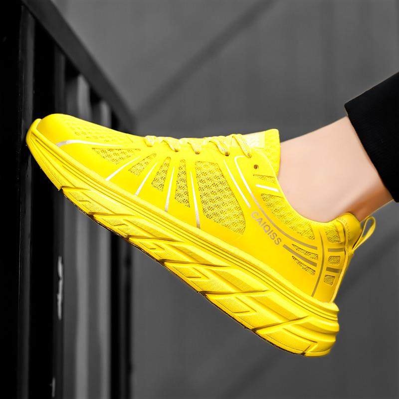 正品高货黄色跑步鞋男夏季2025新款超轻软底长跑男款透气防滑休闲,流行男鞋,时尚休闲鞋,淘宝优惠券,粉丝福利购,淘宝优惠卷