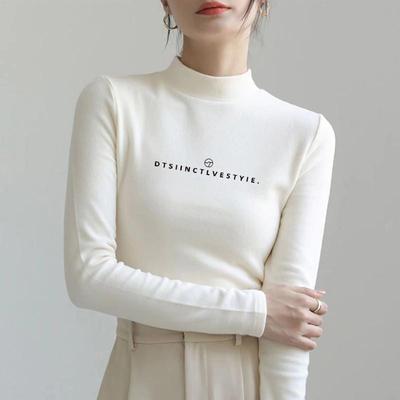 正品高货小立领双面德绒女打底衫2025新款春秋洋气内搭可外穿加绒