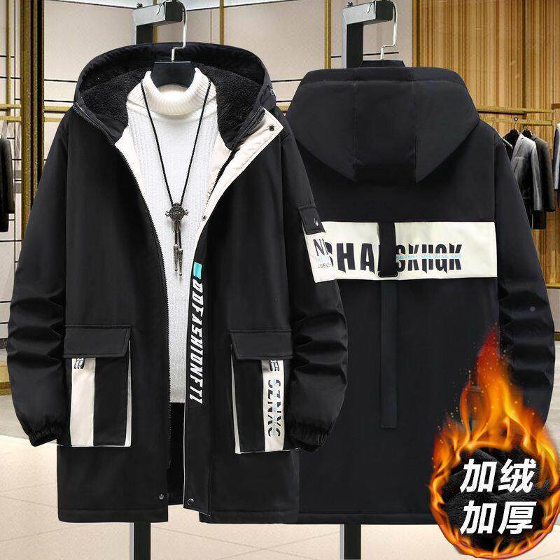 速发高货加肥加大码棉服男士秋冬季加绒保暖胖子外套宽松中长款棉