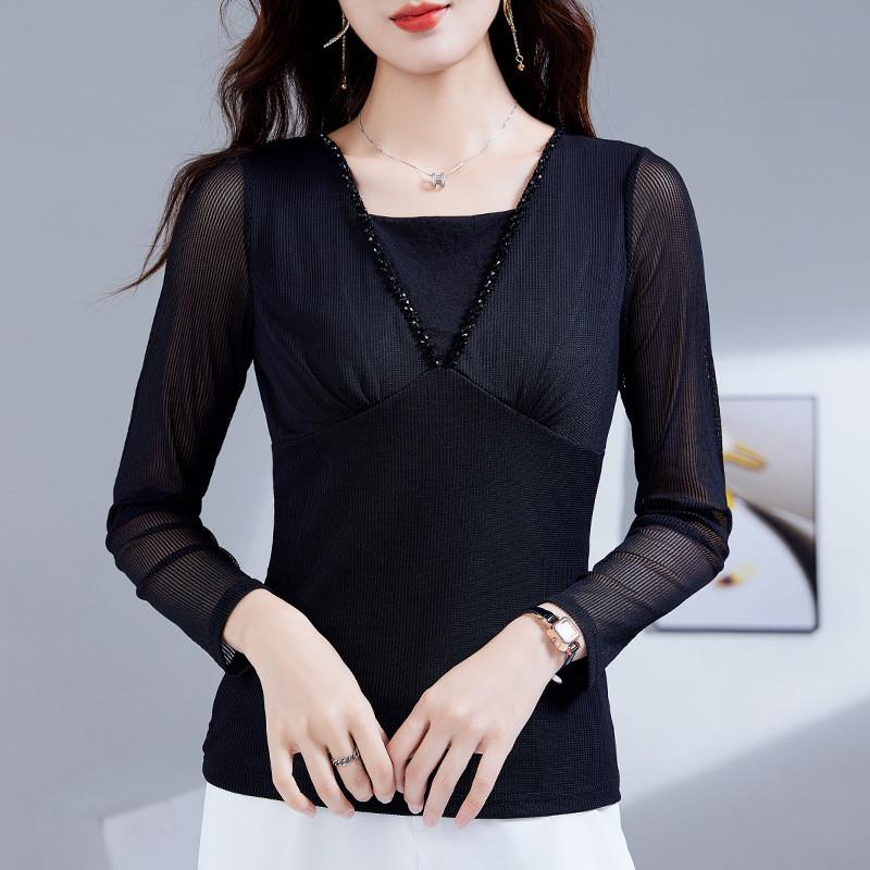 正品高货拉丁舞上衣女成人2024新款长袖跳舞服装洋气国标舞摩登舞