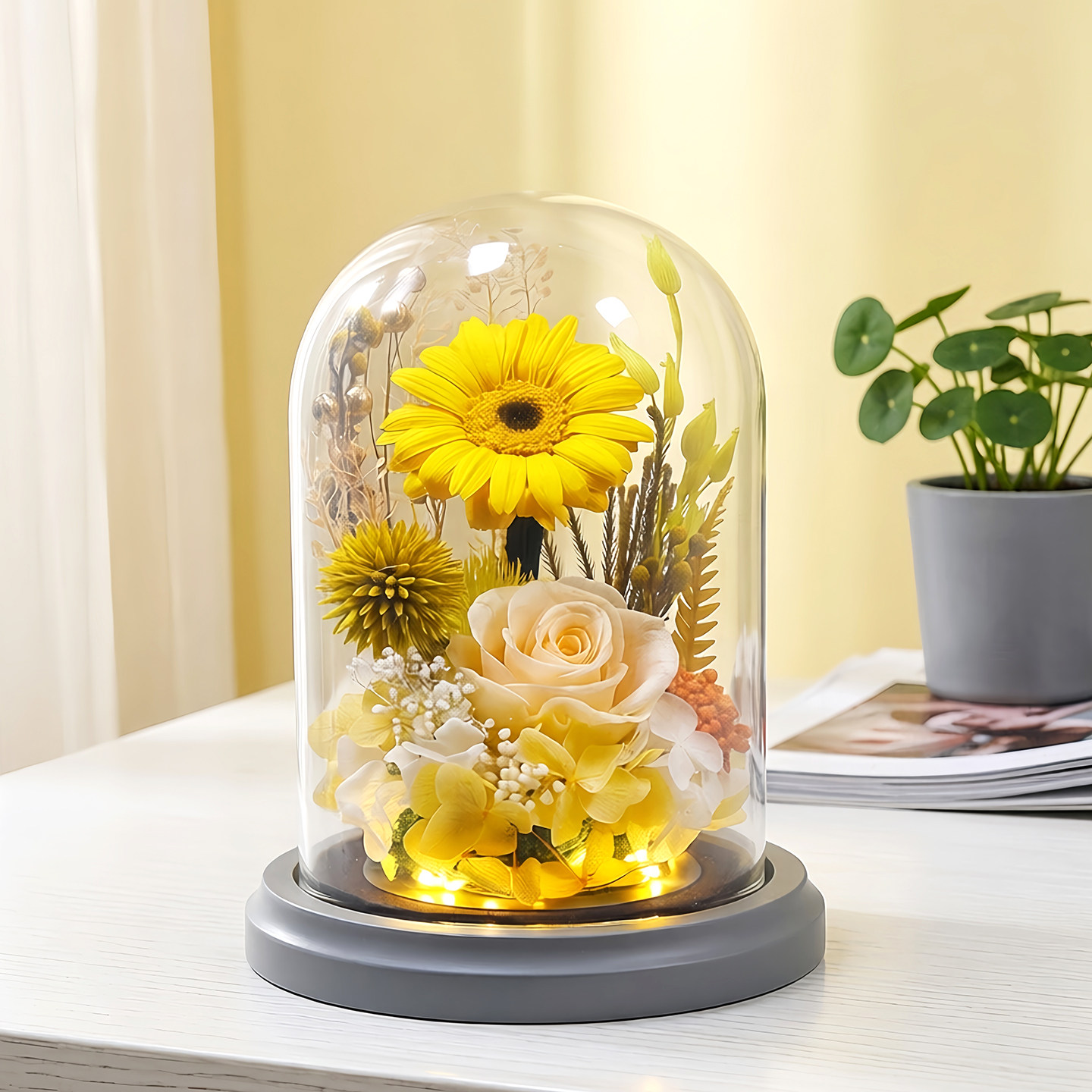 向日葵太阳花真花摆件教师节礼品