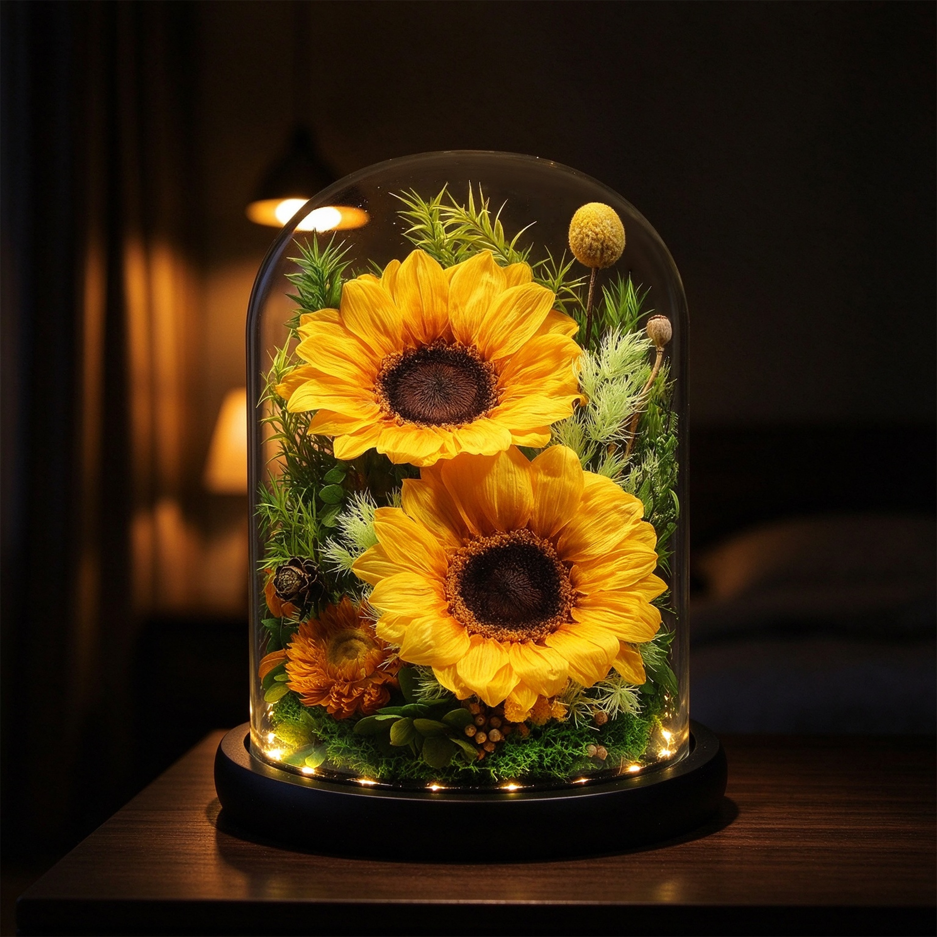 向日葵干花真花高档摆件永生花礼盒教师节礼物中考高考毕业季礼品